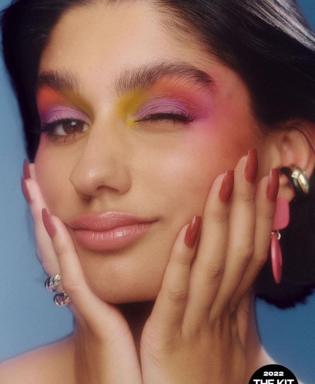 Beauty editorial colourful shadows for the Kit magazine 2022