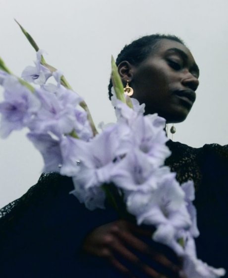 Lavander flowers portrait shot