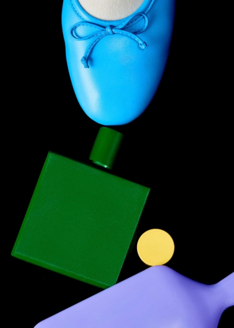 Abstract beauty compositions creative prop styling colorfull props and black background