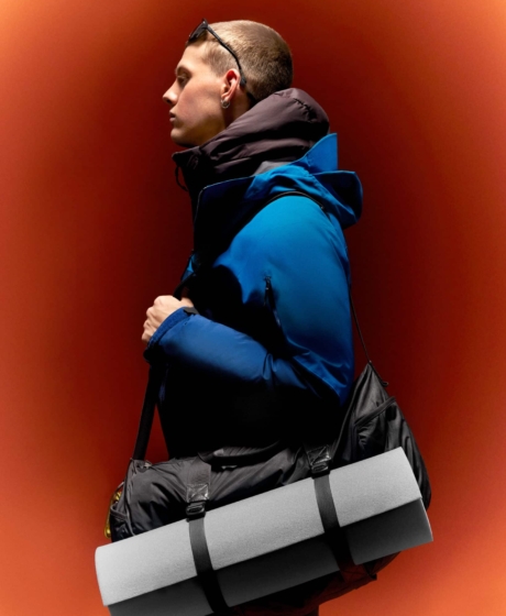 Prop styling and set design for Gorpcore mesn outdoor