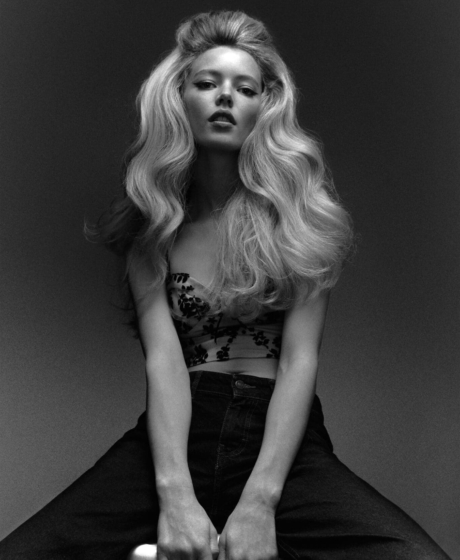 Beauty Editorial Black and white portrait model toronto