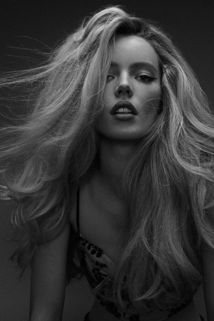 Beauty Editorial Black and white portrait model toronto