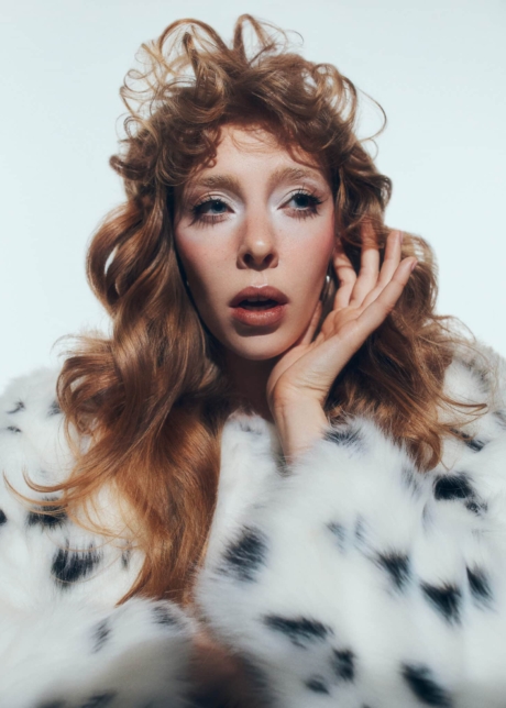 SnowBunny makeup lashes white inner eyeshadows freckles blush