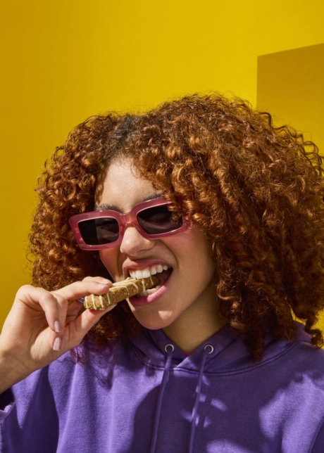 Cinnamon Bun Morning bar made good model portrait